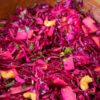 gut healing hot pink cabbage and apple slaw