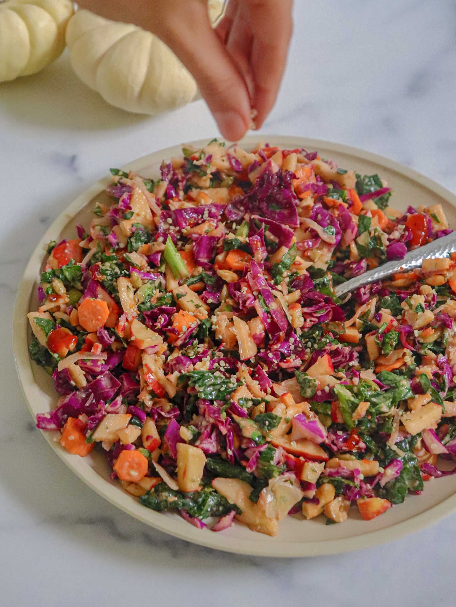 Chopped Fall Salad (vegan, gf, soy free) - Justine Cooks Vegan