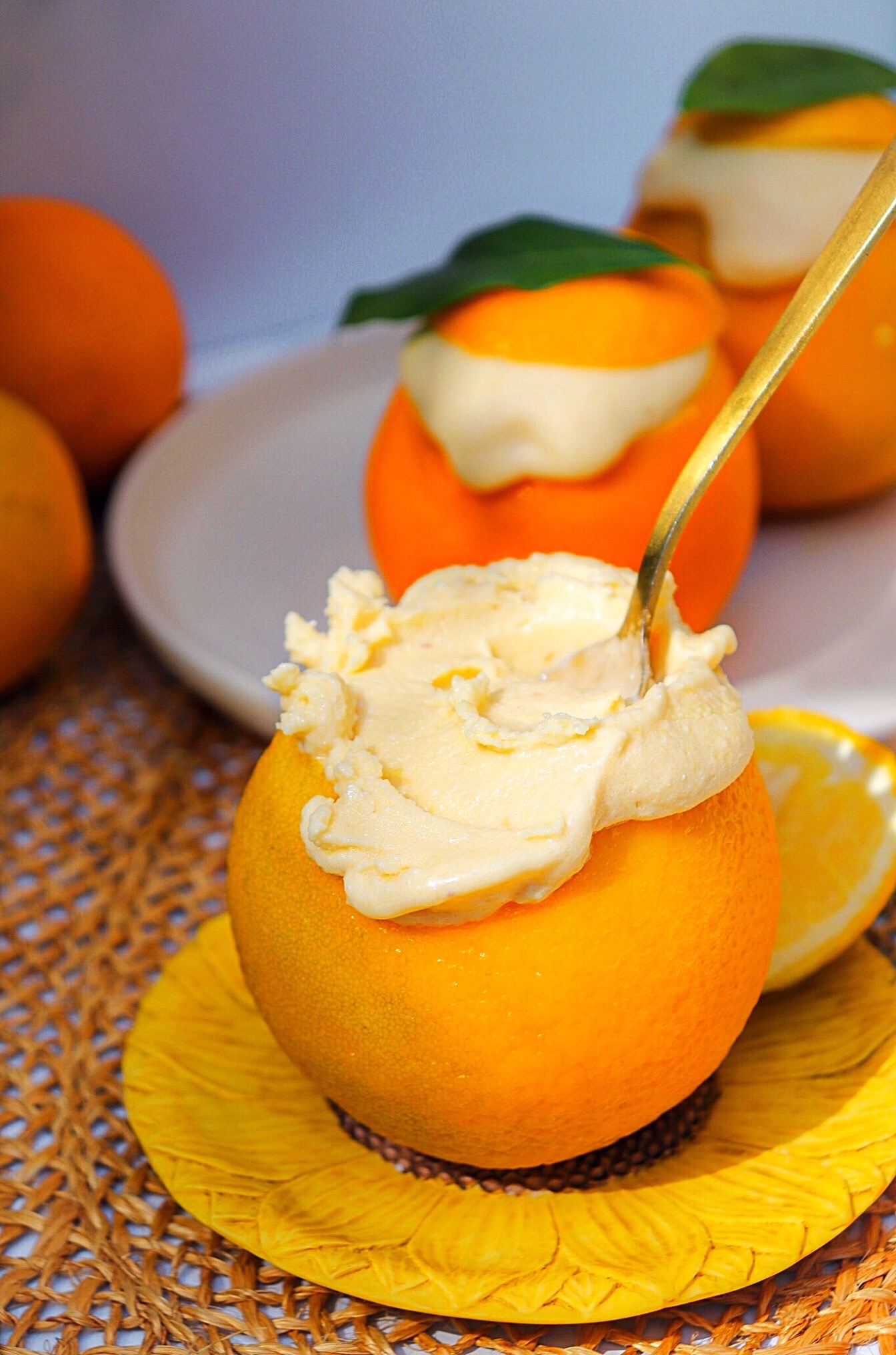 4 ingredient Vegan orange creamsicle ice cream