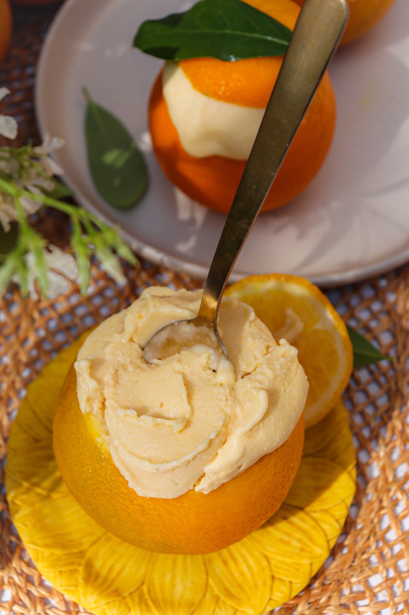 4 ingredient Vegan orange creamsicle ice cream