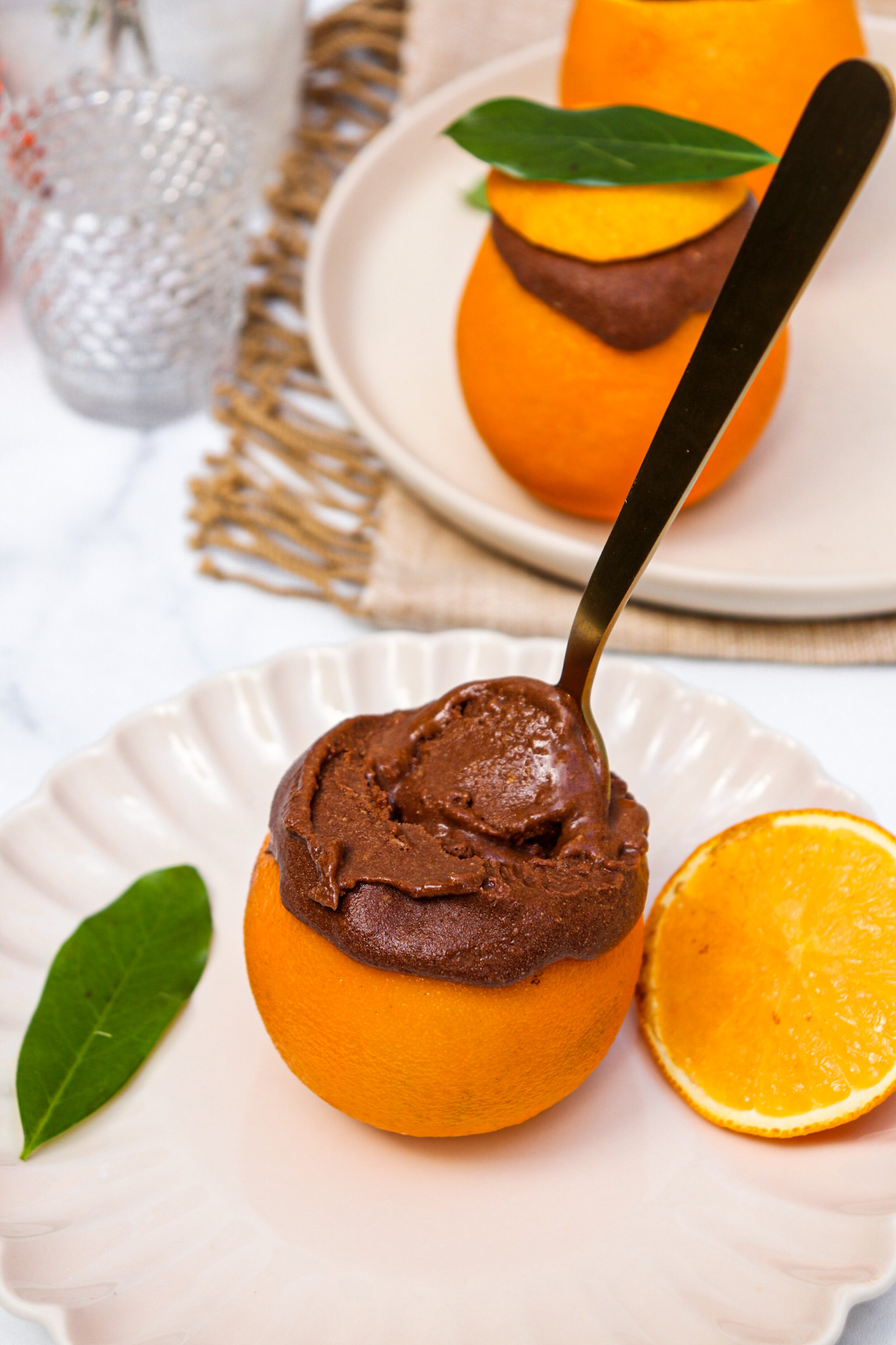Chocolate Orange Cardamom Ice Cream (dairy free)