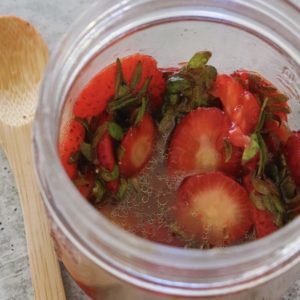 low waste strawberry top vinaigrette