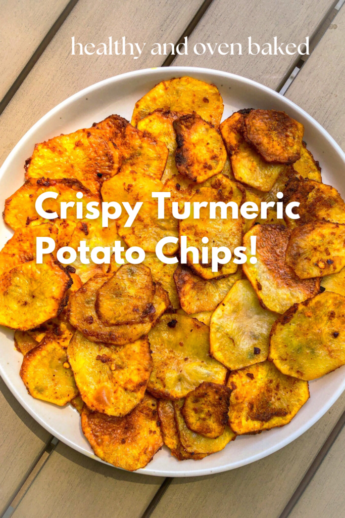 Crispy Turmeric Potato Chips - Justine Cooks Vegan