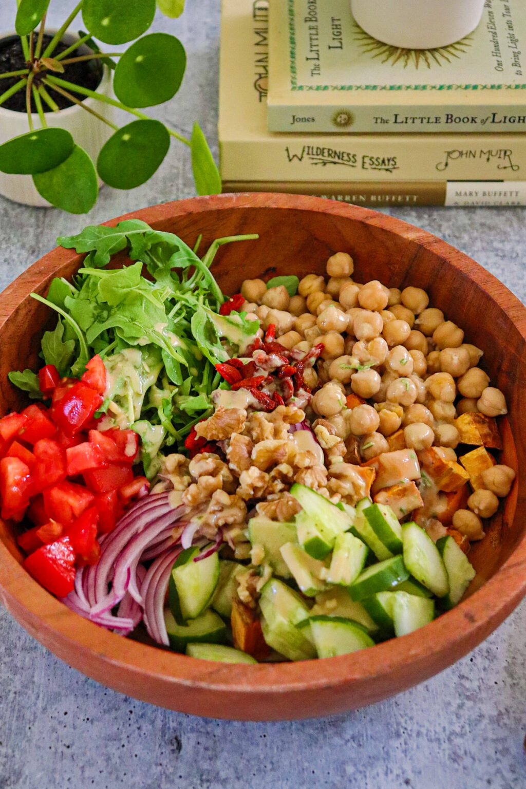 Hormone Balancing Arugula Salad with Rosemary Tahini Sauce - Justine ...