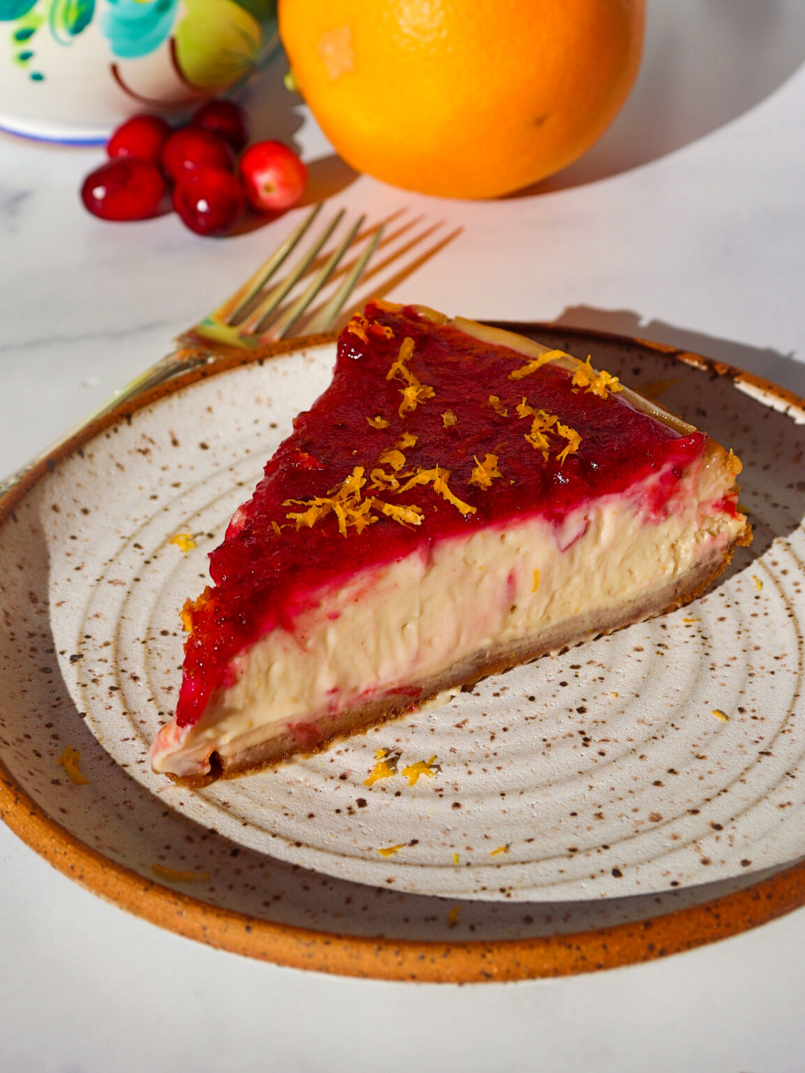 Creamy Cranberry Orange Cheesecake vegan Gf Justine Cooks Vegan creamy-cranberry-orange-cheesecake-vegan-gf-justine-cooks-vegan