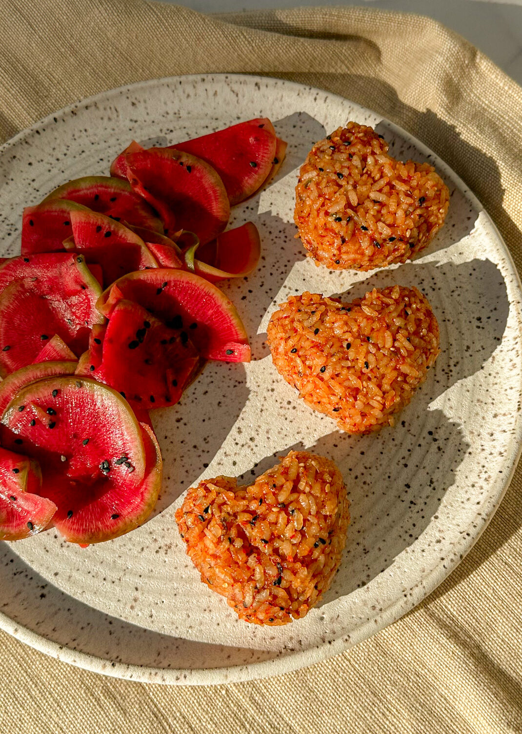 Heart Shaped Kimchi Rice Balls