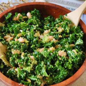 white bean kale quinoa salad