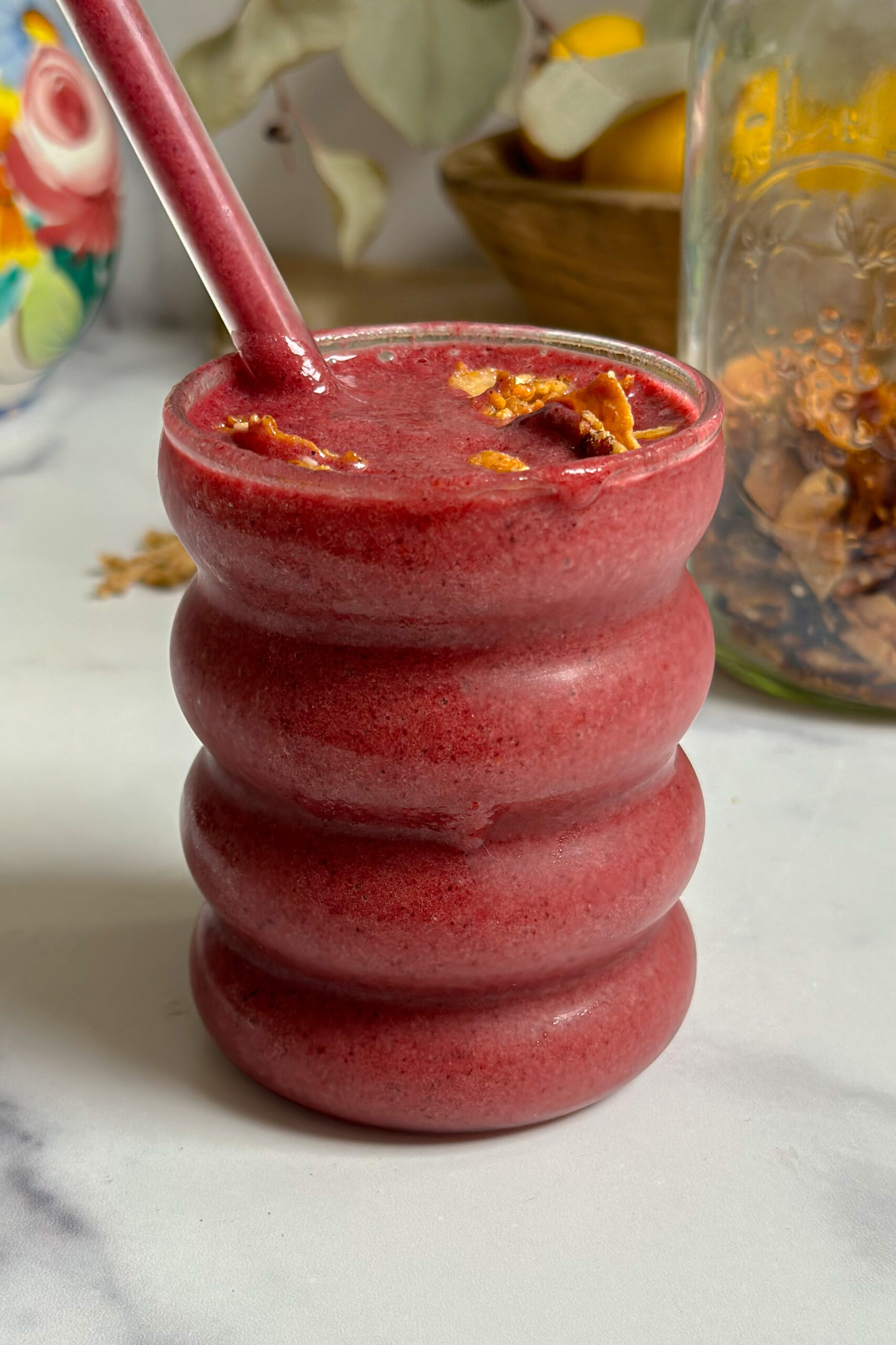 cherry cranberry ginger smoothie for menstrual cycle health 