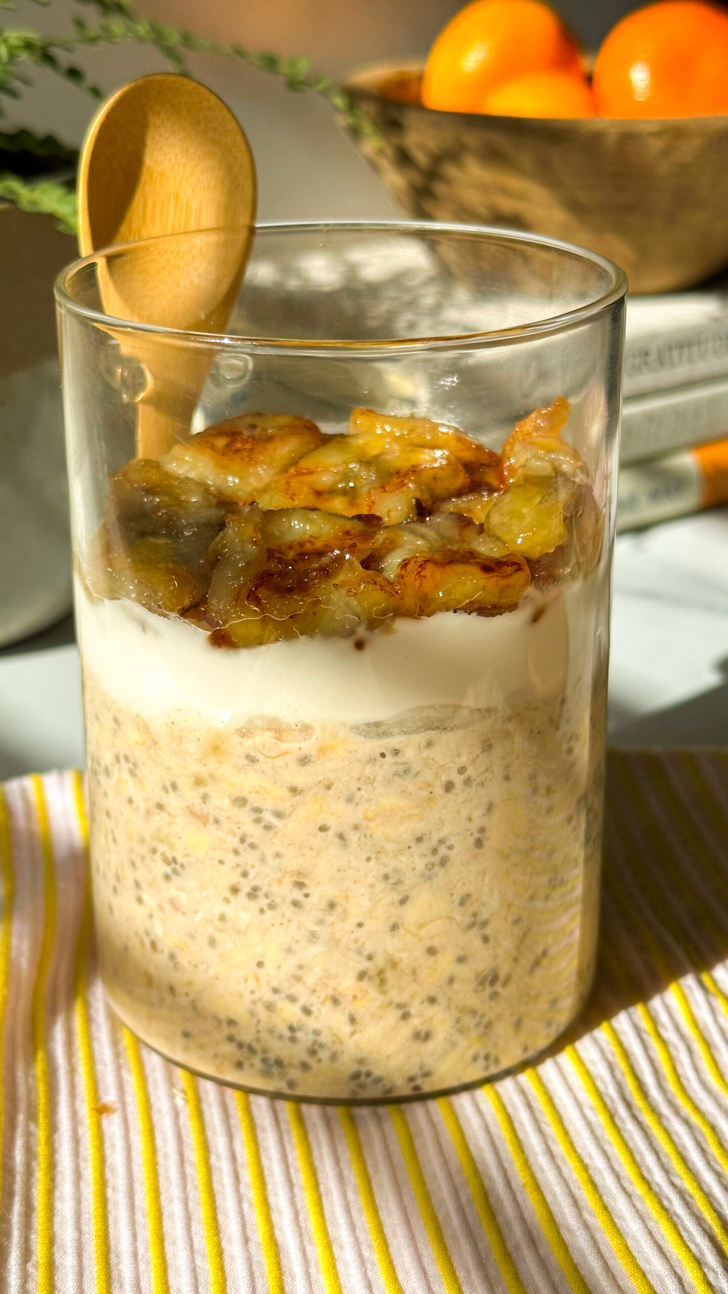 Caramelized Banana Bread Pudding Overnight Oats (vegan & gluten free) -  Justine Cooks Vegan